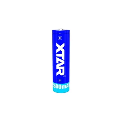 XTAR 18650-2600 3,7V 2600mAh liitiumioon laetav aku, kõrgus 68,2 mm, 1 tk