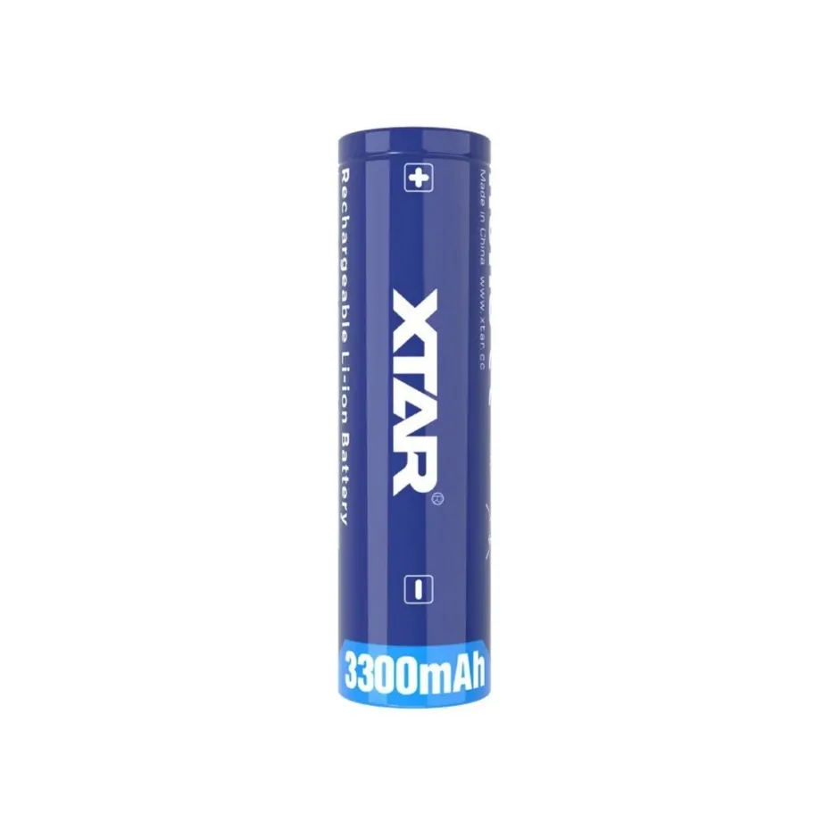 XTAR 18650-3300 3,6V 3300 mAh Li-Ion kaitstud laetav aku, 18,5×68,8 mm – 3