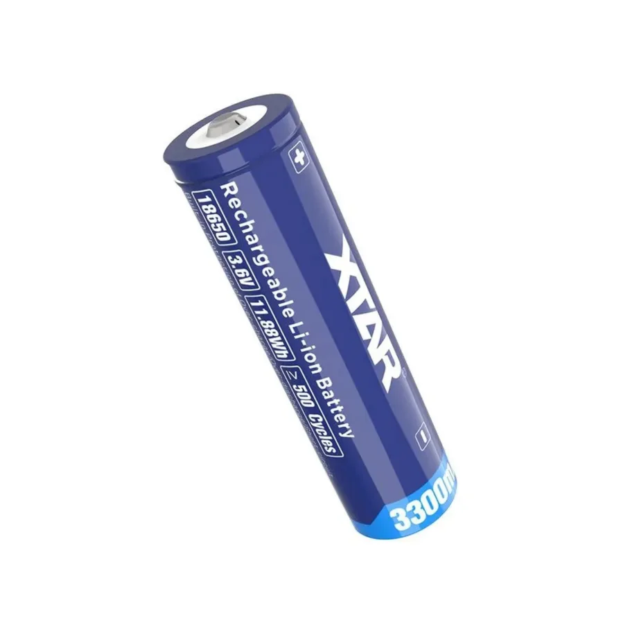 XTAR 18650-3300 3,6V 3300 mAh Li-Ion kaitstud laetav aku, 18,5×68,8 mm – 4