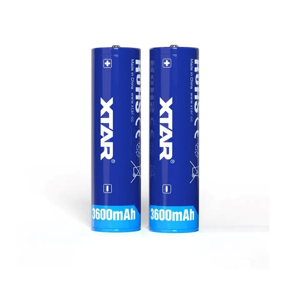 XTAR 18650-3600 3,6 V 3600 mAh Li-ion laetav aku (üksik), läbimõõt 18,5 mm, kõrgus 68,8 mm – 4
