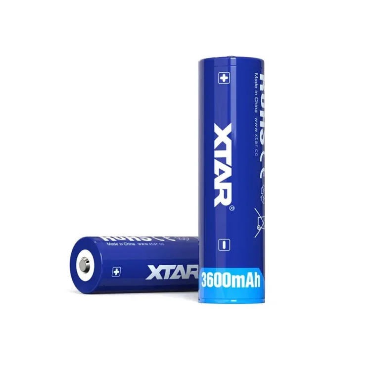 XTAR 18650-3600 3,6 V 3600 mAh Li-ion laetav aku (üksik), läbimõõt 18,5 mm, kõrgus 68,8 mm