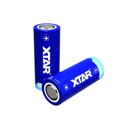 XTAR 26650-5200 3,6V 5200mAh Li-ion laetav aku kaitsega (läbimõõt 2,62 cm, kõrgus 68,2 mm)