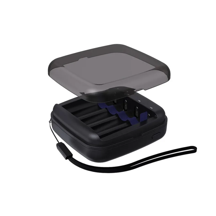 XTAR BC4 4-pesaline must akulaadija AA/AAA NiMH ja 1,5V Li-ion akudele, USB-kaabel, toiteadapter – 7