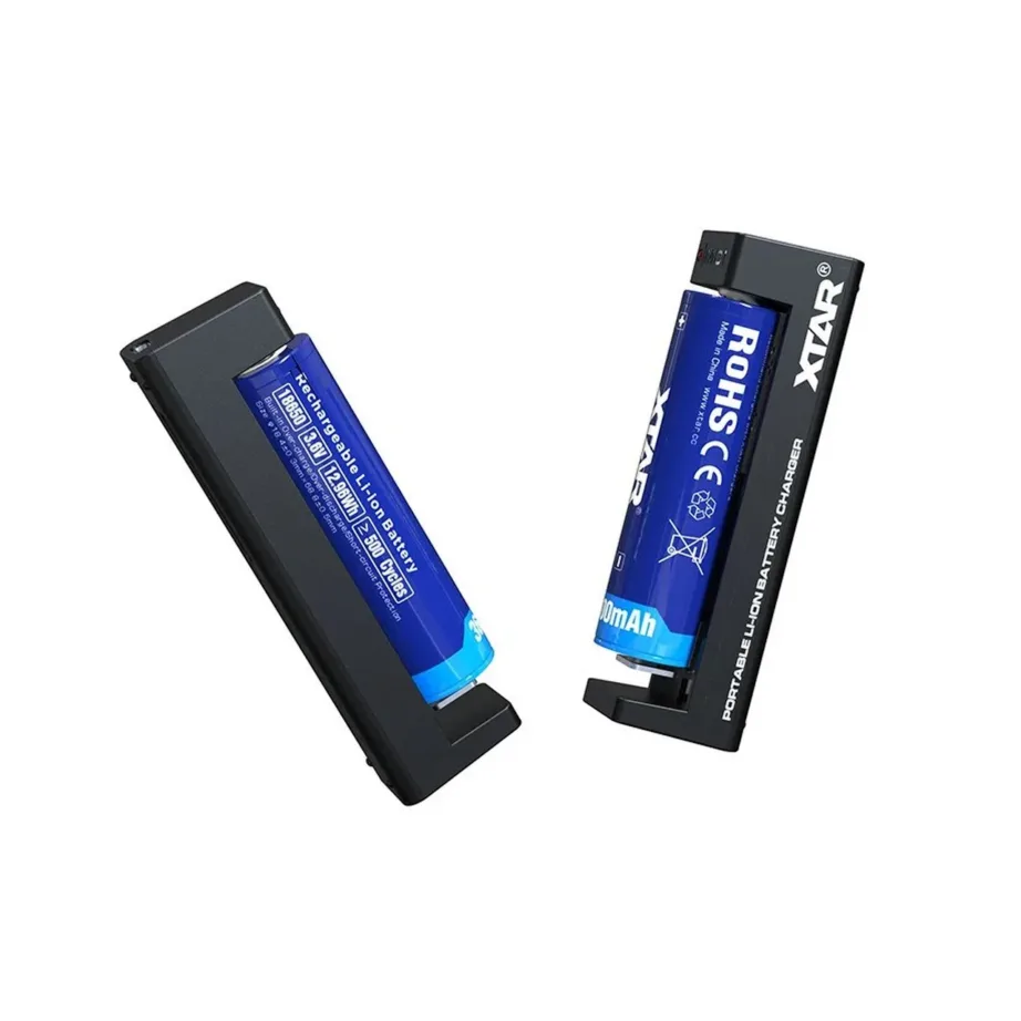 XTAR MC1C 1-pesaline Li-Ion akulaadija USB-C, LED-indikaatoriga, must, 92 x 22 x 26 mm – 5