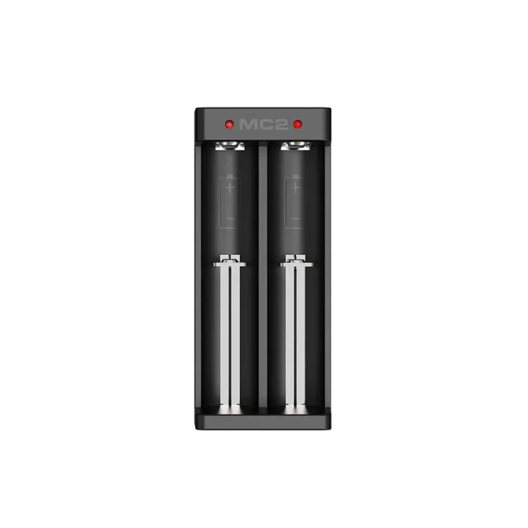 XTAR MC2C USB-C 2-pesaga Li-ion akulaadija, sobib A/AA/AAA/AAAA/C/D/SC akudele, must