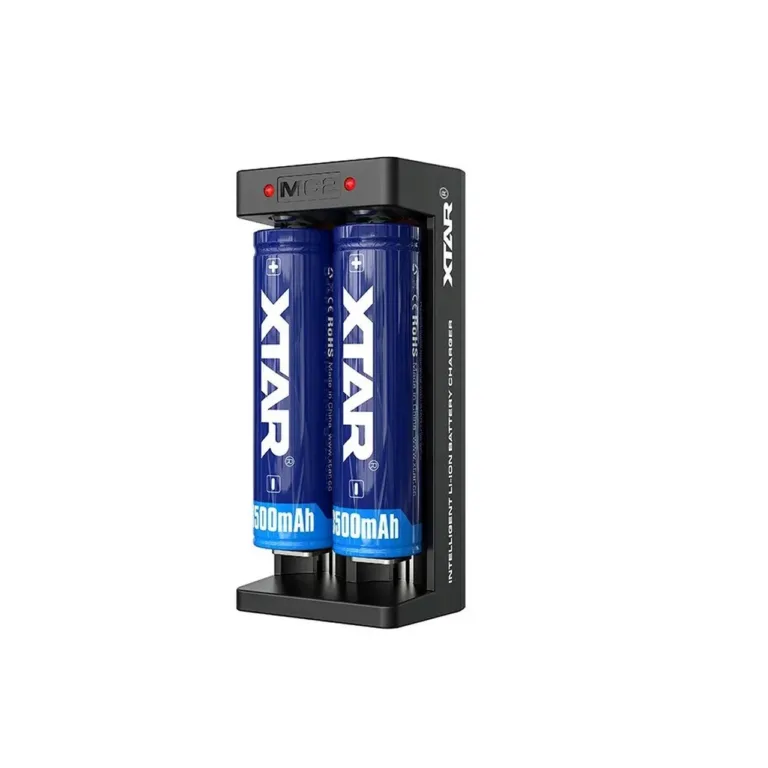 XTAR MC2C USB-C 2-pesaga Li-ion akulaadija, sobib A/AA/AAA/AAAA/C/D/SC akudele, must