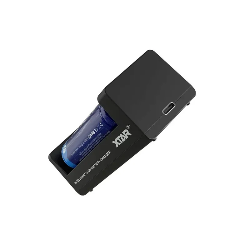 XTAR MC2C USB-C 2-pesaga Li-ion akulaadija, sobib A/AA/AAA/AAAA/C/D/SC akudele, must