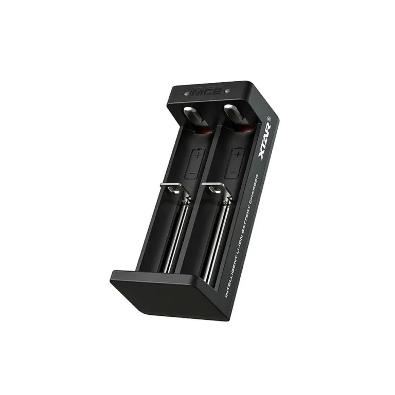 XTAR MC2C USB-C 2-pesaga Li-ion akulaadija, sobib A/AA/AAA/AAAA/C/D/SC akudele, must
