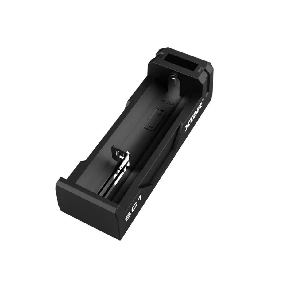 XTAR SC1 USB-C ühe pesa Li-Ion akulaadija 18650 akudele, LED-indikaatoriga, must – 2