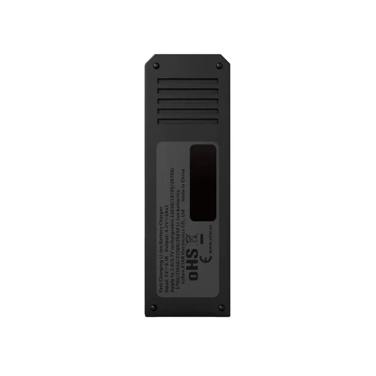 XTAR SC1 USB-C ühe pesa Li-Ion akulaadija 18650 akudele, LED-indikaatoriga, must