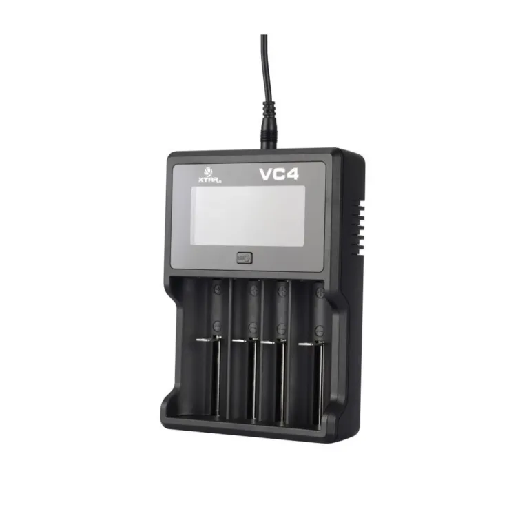 XTAR VC4SL 4-pesaline must akulaadija Li-ion, Ni-MH ja Ni-CD akudele, DC sisend, 156x115,5x35 mm