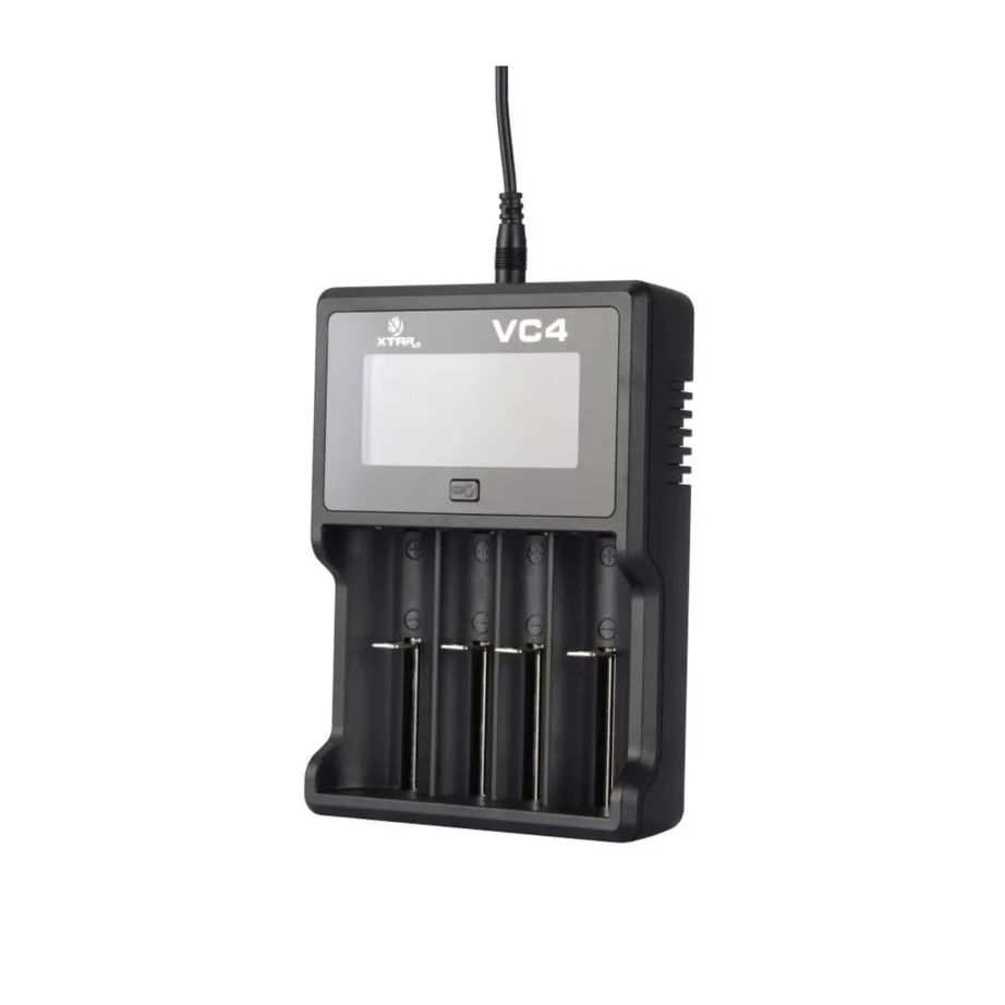 XTAR VC4SL 4-pesaline must akulaadija Li-ion, Ni-MH ja Ni-CD akudele, DC sisend, 156×115,5×35 mm – 2