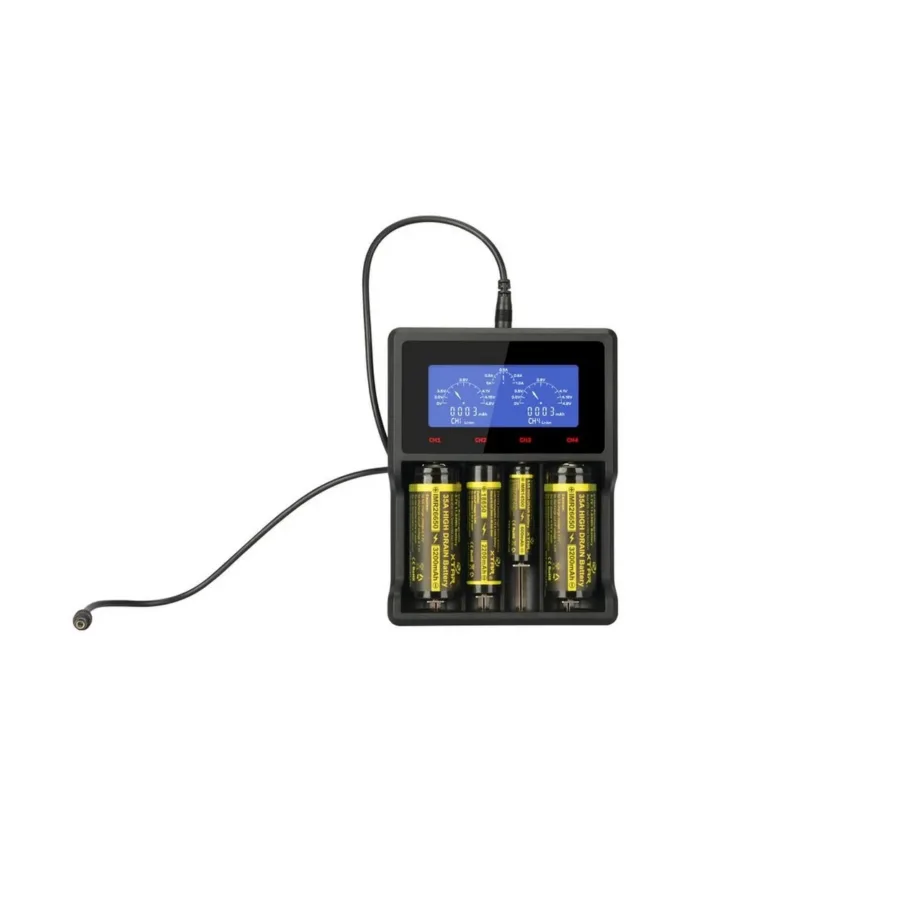 XTAR VC4SL 4-pesaline must akulaadija Li-ion, Ni-MH ja Ni-CD akudele, DC sisend, 156×115,5×35 mm – 3