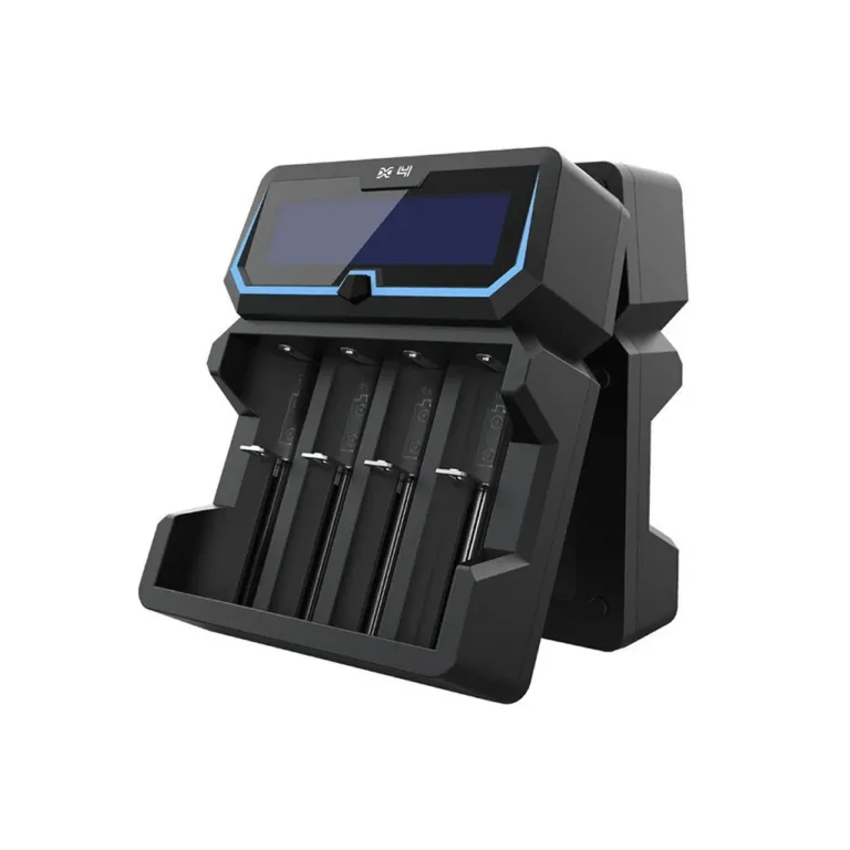 XTAR X4 4-pesaline must Li-Ion akulaadija 2,1A sisendiga, DC toide, 140x118x38 mm