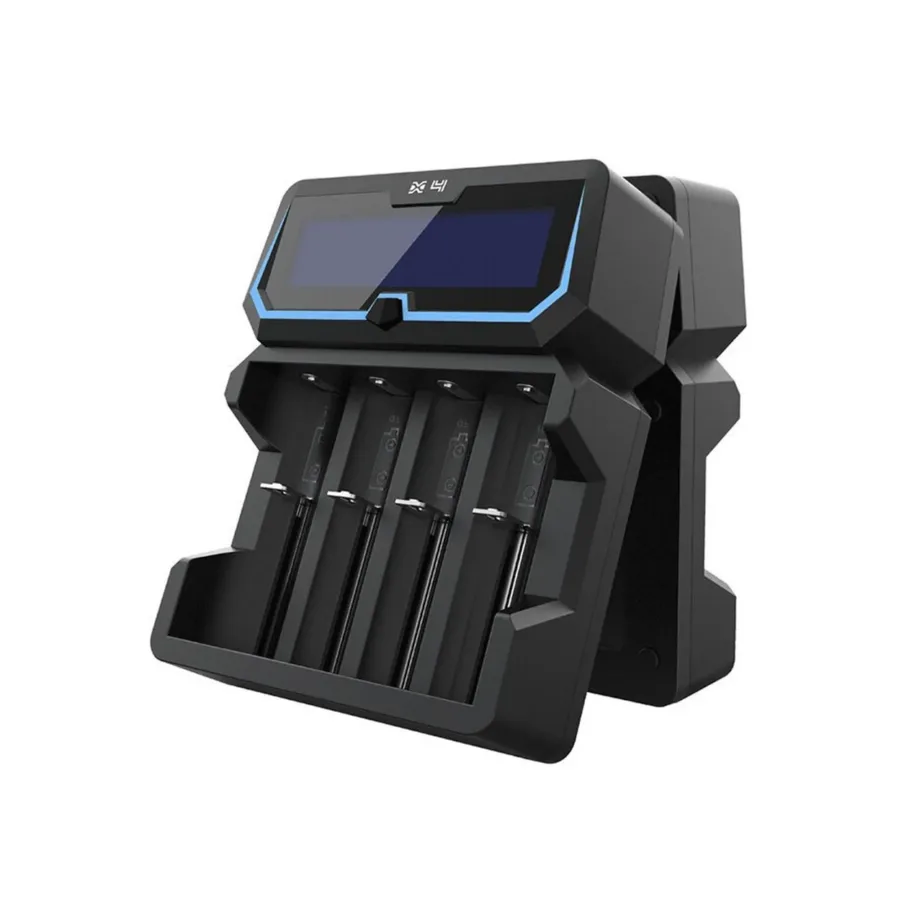 XTAR X4 4-pesaline must Li-Ion akulaadija 2,1A sisendiga, DC toide, 140x118x38 mm – 3