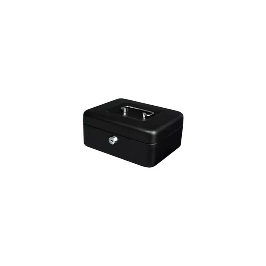 Yale YCB/060/BB2 250x180x90 mm must metallist võtmega rahakassett eemaldatava sahtliga