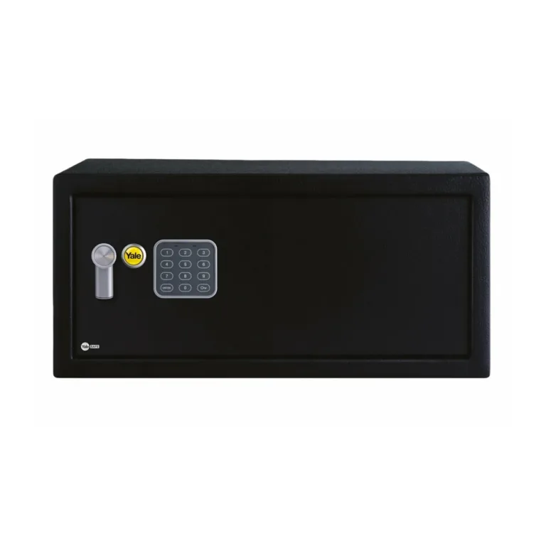 Yale YLV/200/DB2 24L must terasest vaba­seisev seif elektroonilise koodlukuga, 43x25x20 cm, põranda/seina paigaldus
