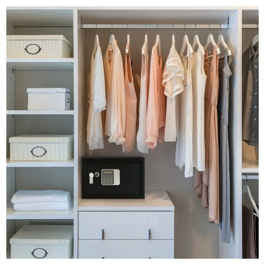 Yale YSG/250/DB2 16L terasest must vaba seisev kombilukuga seif, 35x25x25 cm, põranda/seina paigaldus – 3