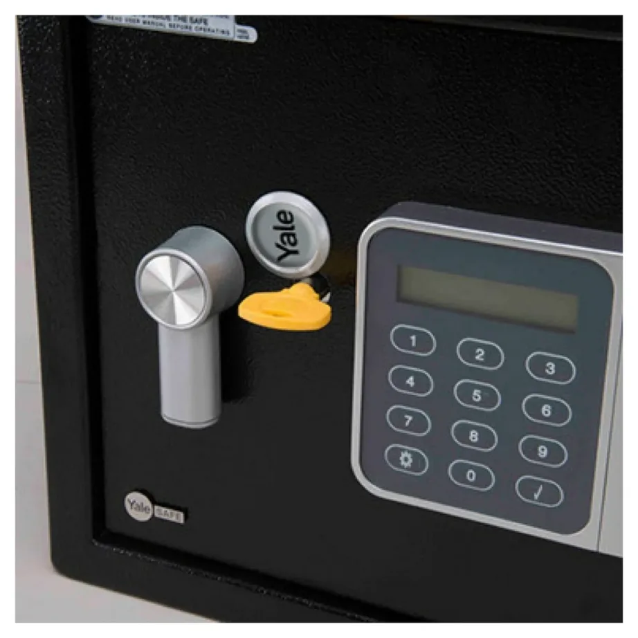 Yale YSG/250/DB2 16L terasest must vaba seisev kombilukuga seif, 35x25x25 cm, põranda/seina paigaldus – 5