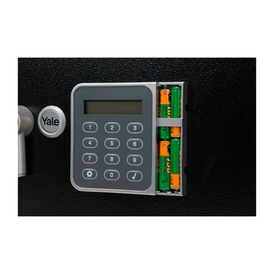 Yale YSG/250/DB2 16L terasest must vaba seisev kombilukuga seif, 35x25x25 cm, põranda/seina paigaldus – 9