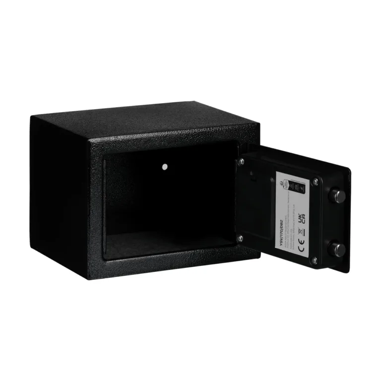 Yale YSV/170/DB2 3,8L terasest must elektroonilise koodlukuga vabaltseisev seif ehte, võtmete ja kellade hoiustamiseks, 170x230x170 mm