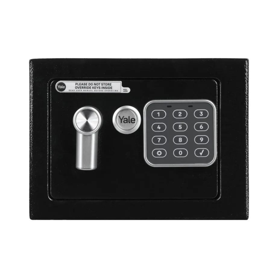 Yale YSV/170/DB2 3,8L terasest must elektroonilise koodlukuga vabaltseisev seif ehte, võtmete ja kellade hoiustamiseks, 170x230x170 mm – 6