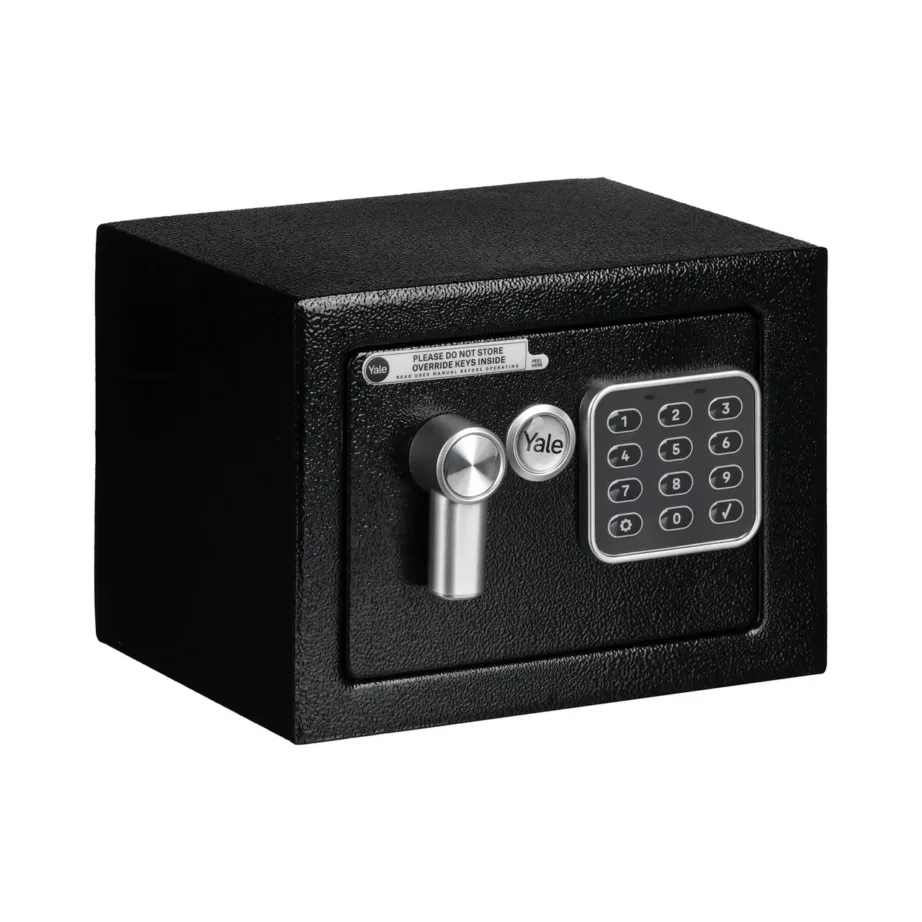 Yale YSV/170/DB2 3,8L terasest must elektroonilise koodlukuga vabaltseisev seif ehte, võtmete ja kellade hoiustamiseks, 170x230x170 mm – 7