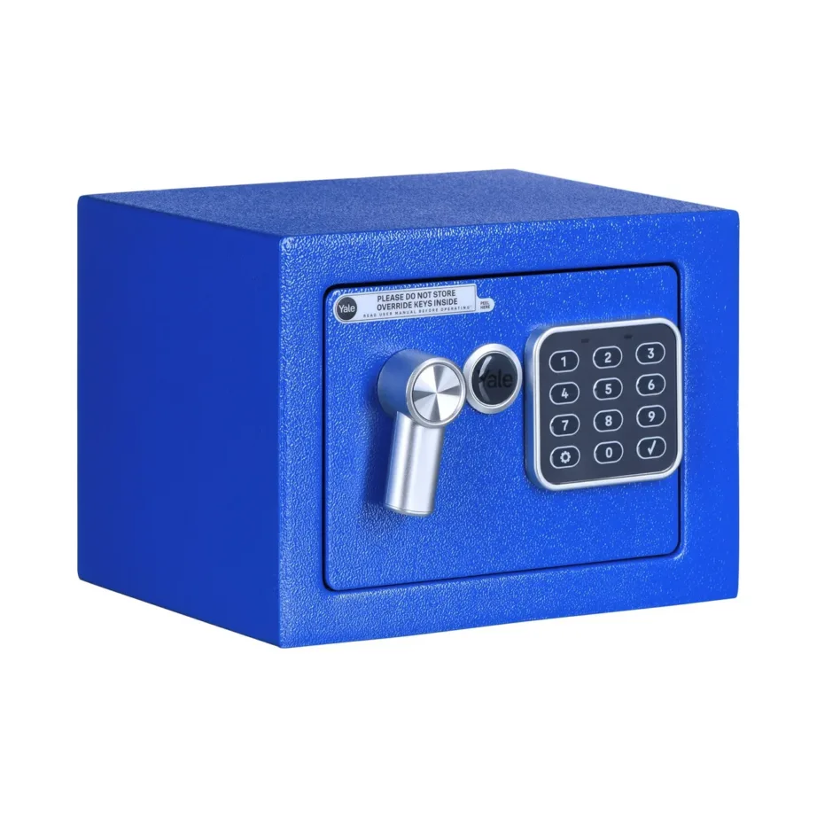 Yale YSV/170/DB2/B 3,8 l sinine terasest põrandale/seinale paigaldatav seif kombinatsioonlukuga ehetele ja võtmetele – 2