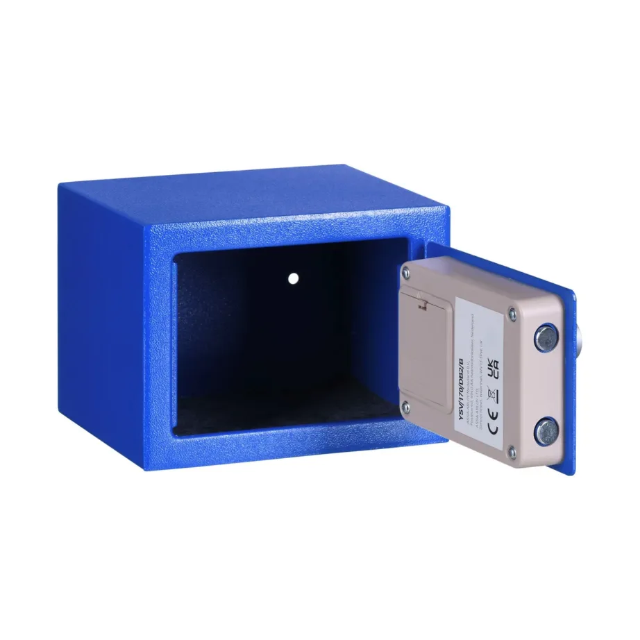 Yale YSV/170/DB2/B 3,8 l sinine terasest põrandale/seinale paigaldatav seif kombinatsioonlukuga ehetele ja võtmetele – 3