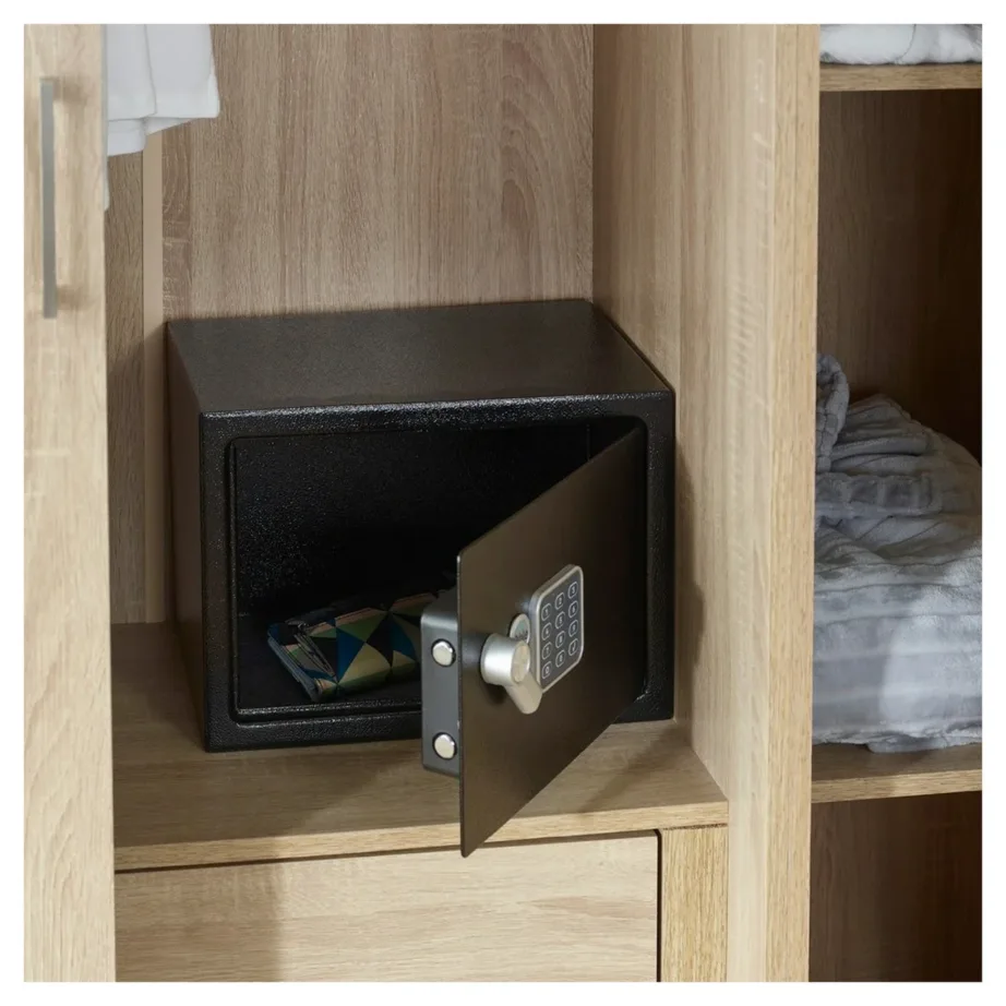 Yale YSV/200/DB2 8,6 l terasest must põrandale/seinale paigaldatav vaba seisev seif elektroonilise koodlukuga ehete, passi ja käekella jaoks – 2