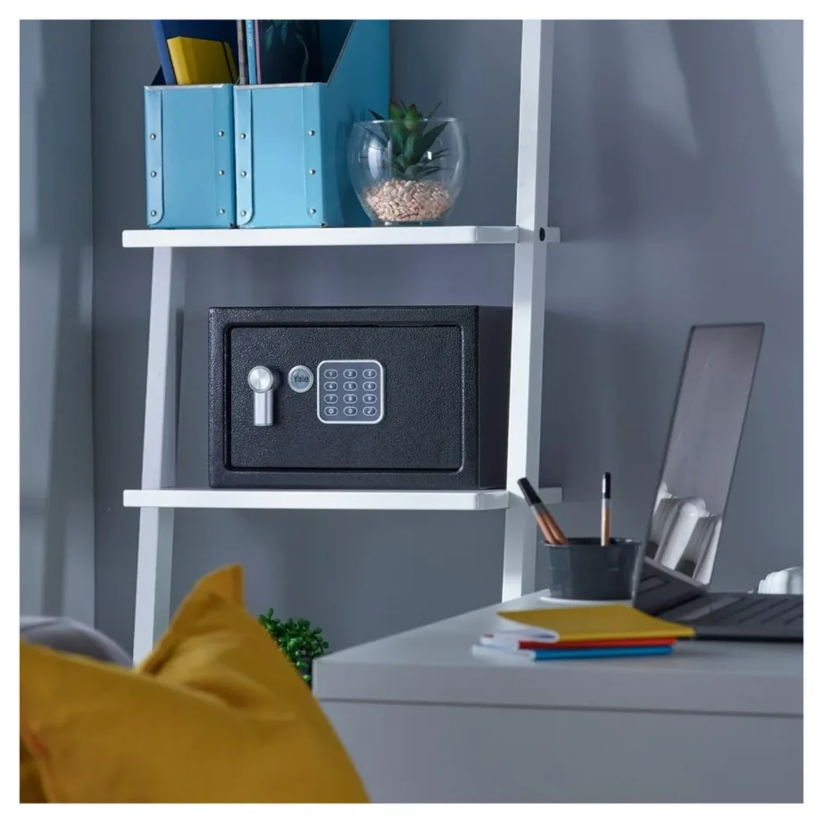 Yale YSV/200/DB2 8,6 l terasest must põrandale/seinale paigaldatav vaba seisev seif elektroonilise koodlukuga ehete, passi ja käekella jaoks – 5
