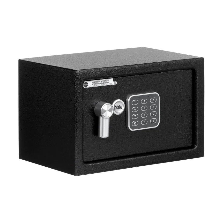 Yale YSV/200/DB2 8,6 l terasest must põrandale/seinale paigaldatav vaba seisev seif elektroonilise koodlukuga ehete, passi ja käekella jaoks