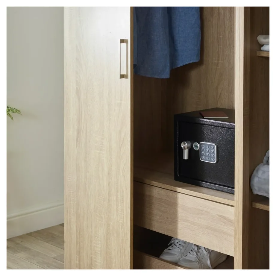 Yale YSV/250/DB2 16,3L terasest must vabaltseisev seif digitaal- ja võtmelukuga põranda/seina paigalduseks – 2