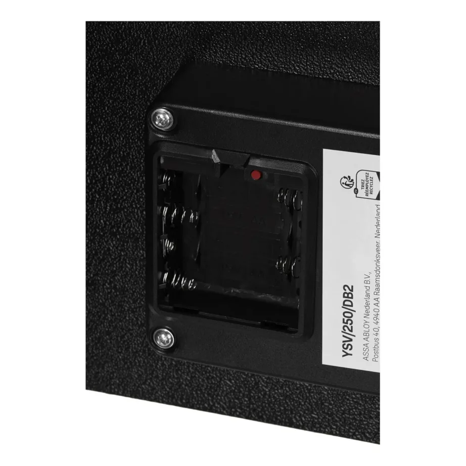 Yale YSV/250/DB2 16,3L terasest must vabaltseisev seif digitaal- ja võtmelukuga põranda/seina paigalduseks – 3