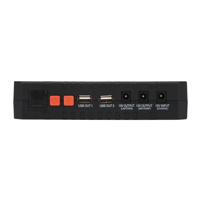 YATO YT-83082 12 000 mAh käivitusabi akupank LED-taskulambiga, 300A, must, LCD-ekraan, 2 USB-porti