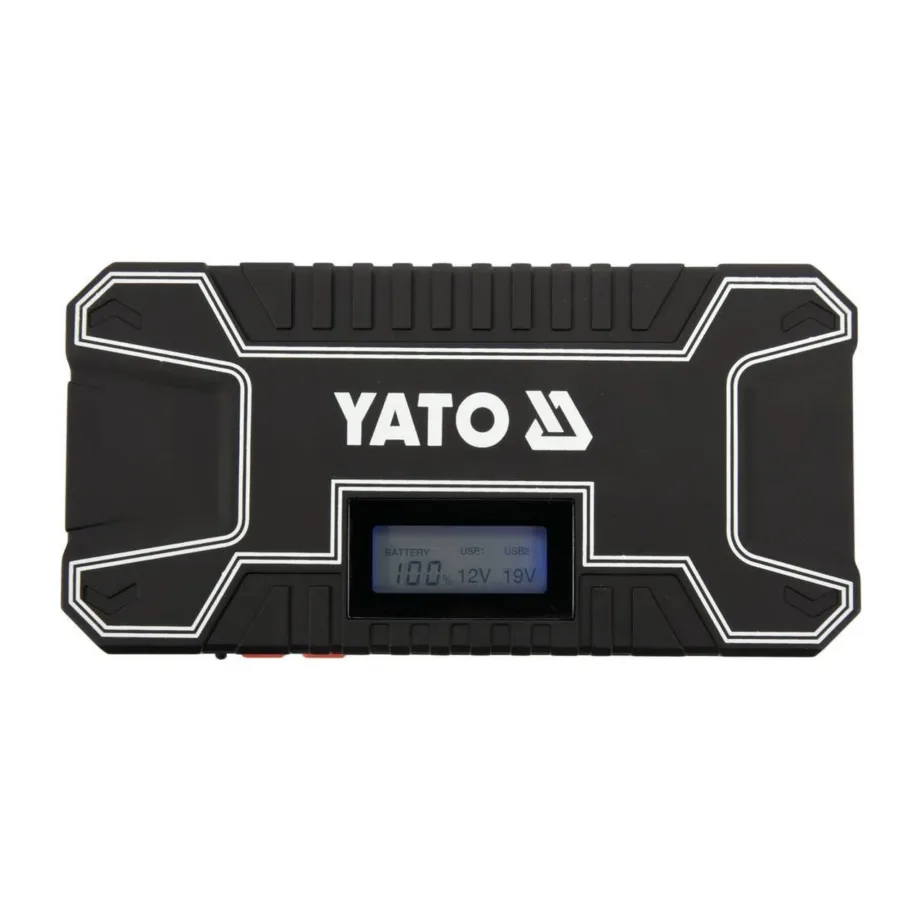 YATO YT-83082 12 000 mAh käivitusabi akupank LED-taskulambiga, 300A, must, LCD-ekraan, 2 USB-porti – 4