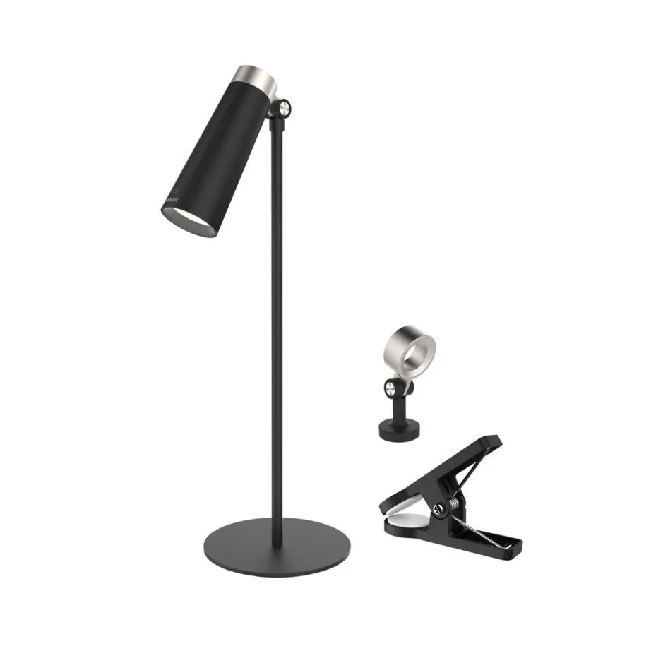 Yeelight YLYTD-0011 120x120x360 mm must USB-C laetav LED laualamp magnetkinnituse, puutetundliku juhtimise ja 180° pöörleva peaga siseruumidesse