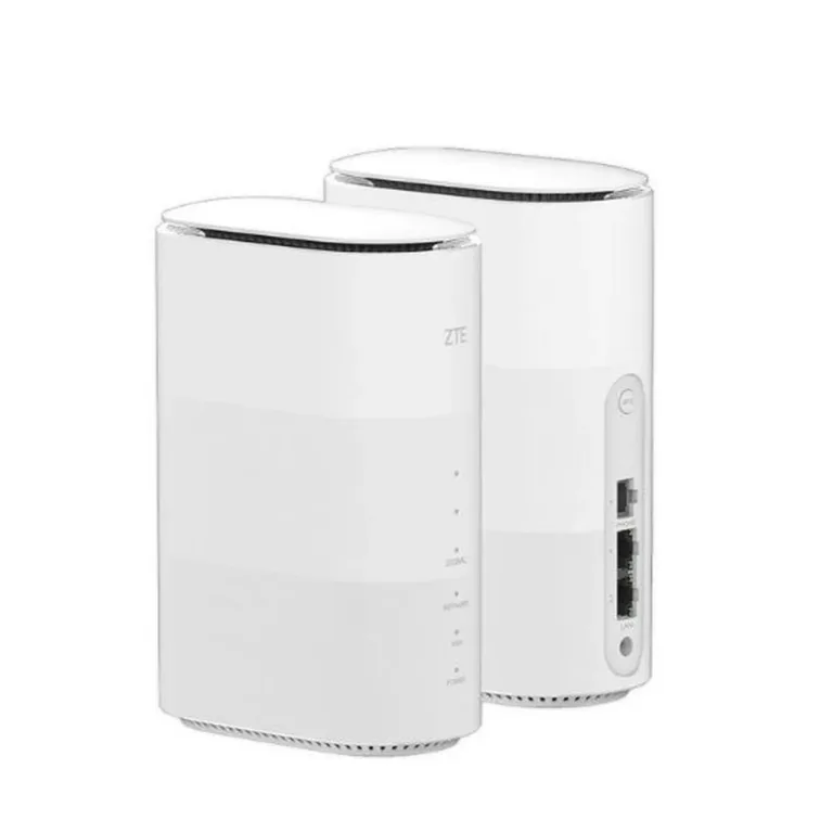 ZTE G5B valge 124x70x182 mm Wi-Fi 6 triband juhtmevaba ruuter, 12 sisemist antenni, 2x LAN, 3400 Mbit/s