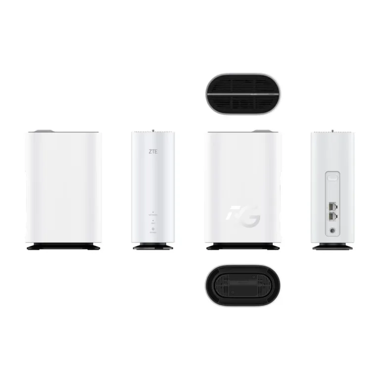 ZTE G5C valge 5G/4G Wi-Fi 6 kahesageduslik ruuter, sisseehitatud antenn, 2x RJ45, NanoSIM