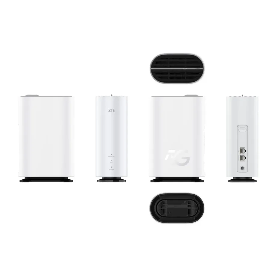 ZTE G5C valge 5G/4G Wi-Fi 6 kahesageduslik ruuter, sisseehitatud antenn, 2x RJ45, NanoSIM – 3
