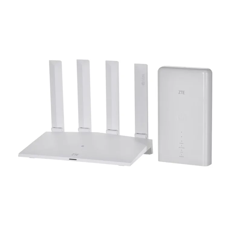ZTE MC889+T3000 5G LTE välisantenniga Wi-Fi 6 ruuteri komplekt, 4 antenni, 160 MHz, 128 kasutajat, IP65, valge