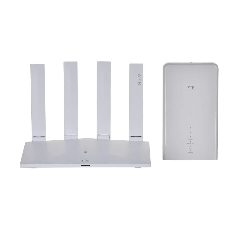 ZTE MC889+T3000 5G LTE välisantenniga Wi-Fi 6 ruuteri komplekt, 4 antenni, 160 MHz, 128 kasutajat, IP65, valge