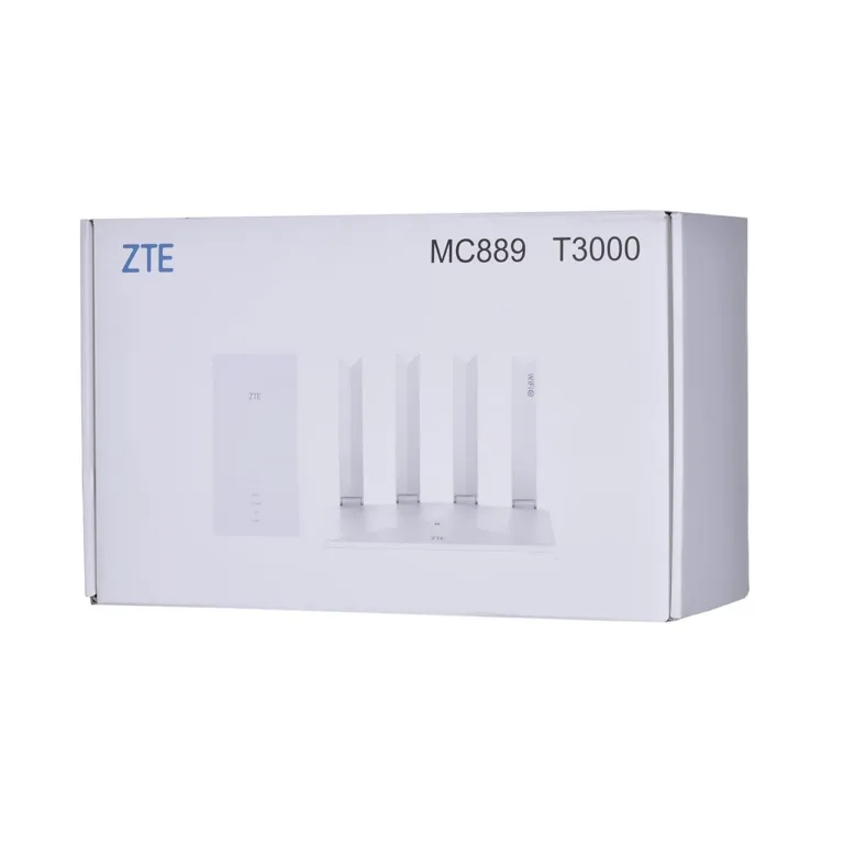 ZTE MC889+T3000 5G LTE välisseade ja WiFi 6 ruuteri komplekt, 4 antenni, IP65, 2,4/5 GHz, valge, kuni 128 kasutajat