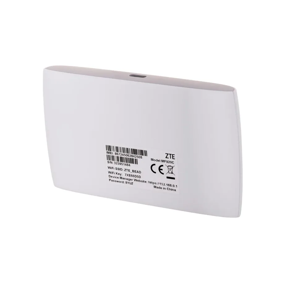 ZTE MF920C valge 4G WiFi ruuter, aku 2000mAh, LTE, MicroSIM – 2
