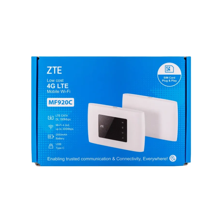 ZTE MF920C valge 4G WiFi ruuter, aku 2000mAh, LTE, MicroSIM – 9