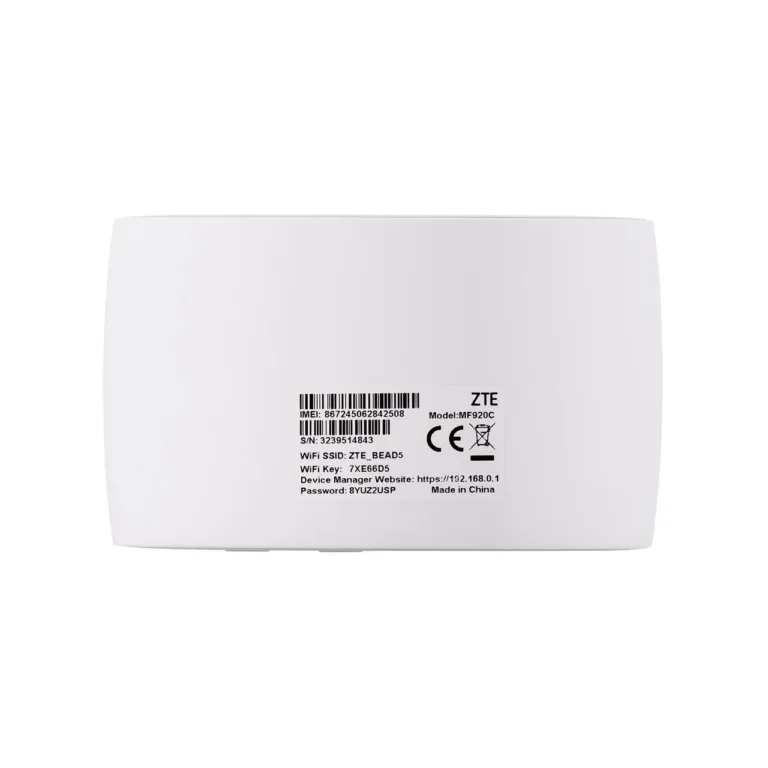 ZTE MF920C valge 4G WiFi ruuter, aku 2000mAh, LTE, MicroSIM