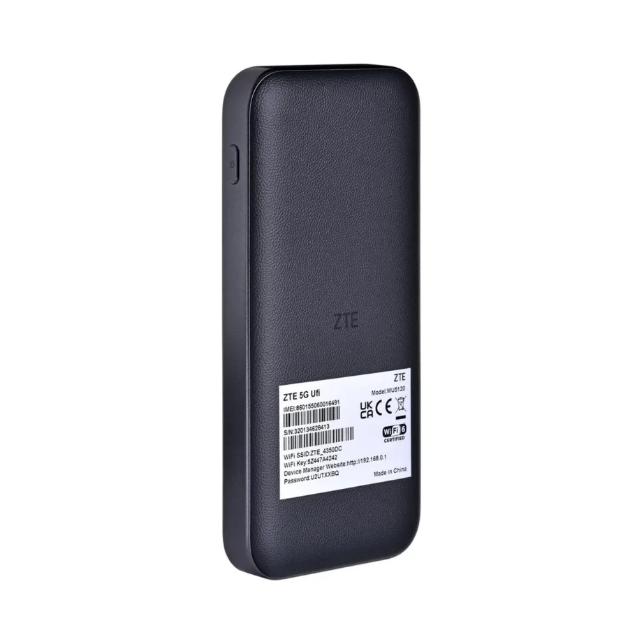 ZTE MU5120 Dark Grey 5G Wi-Fi 6 mobiilne ruuter, 9800 mAh aku, 2,4” puuteekraan, kuni 64 kasutajale – 4
