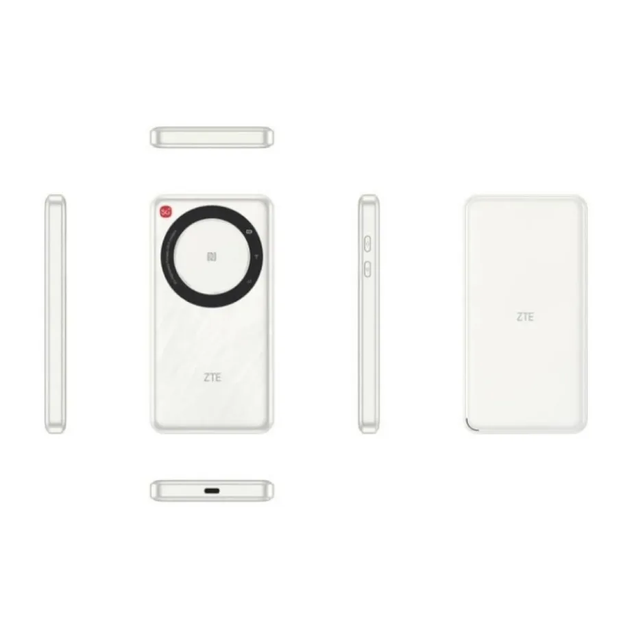 ZTE U30 Air valge 5G/4G mobiilne Wi-Fi ruuter, aku 4500mAh, kuni 10 kasutajat, USB-C