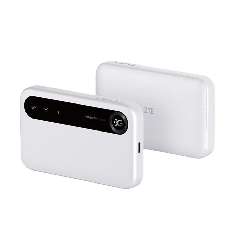 ZTE U50 5G valge mobiilne Wi-Fi ruuter, Wi-Fi 6, 4500 mAh aku, kuni 32 seadmele, USB-C, nano/eSIM – 6