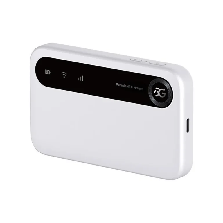 ZTE U50 5G valge mobiilne Wi-Fi ruuter, Wi-Fi 6, 4500 mAh aku, kuni 32 seadmele, USB-C, nano/eSIM